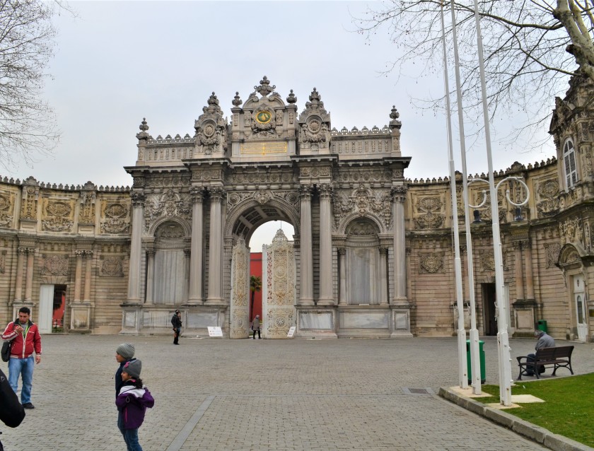 The main entrance of the Dolmabahçe Palace known as the Gate of the Sultan